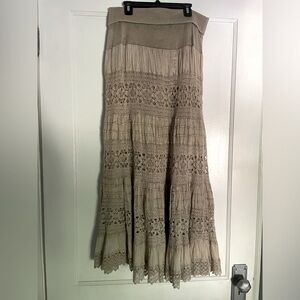 Boho style skirt with lace details